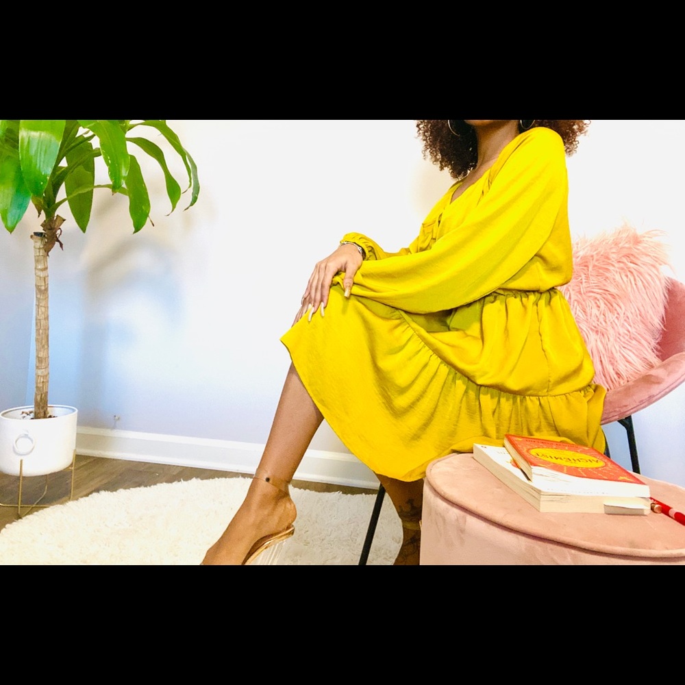 Woven Satin Tes dress
